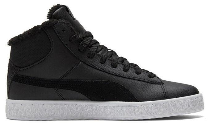 1948 Mid Lfur Mid-Top Fleece Lined Casual Skate Shoes Unisex Black