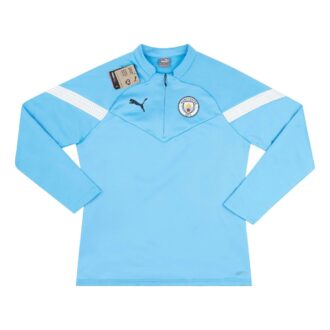 2022-23 Manchester City Puma 1/4 Zip Training Fleece Top “Sky Blue”