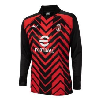 23-24 AC Milan Pre-Match Knit Jersey “Red Black White”