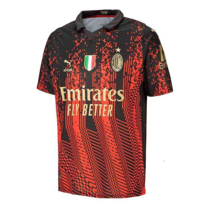 Ac Milan 2022/2023 4th Away Champions Jersey Stadium Version “Red”