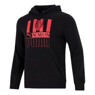 AC Milan Football Black Pullover Hoodie “Black”