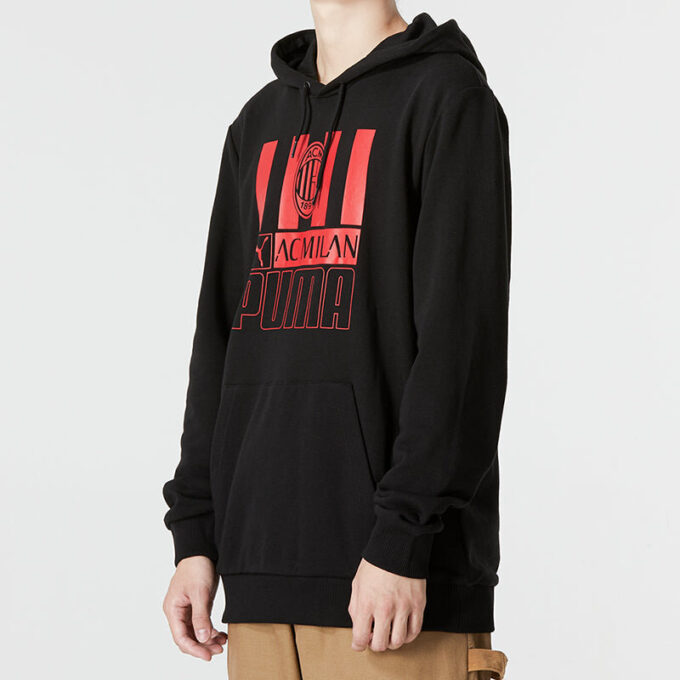 AC Milan Football Black Pullover Hoodie “Black”