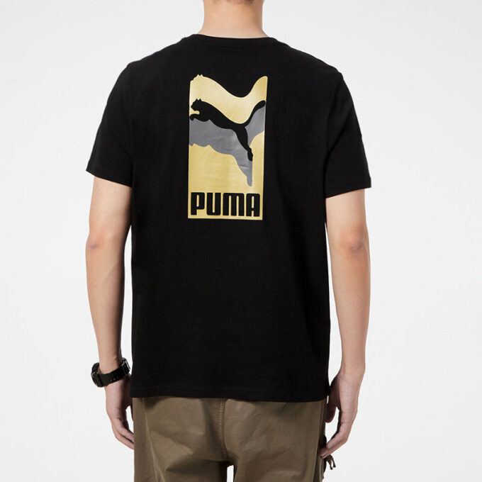 Alphabet Printing Casual Sports Short Sleeve Black