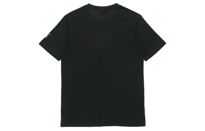 Alphabet Round Neck Short Sleeve Black