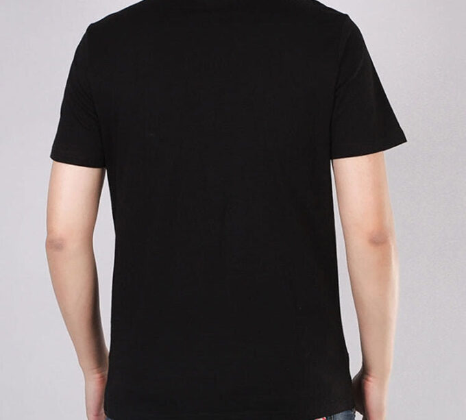 Alphabet Round Neck Short Sleeve Black