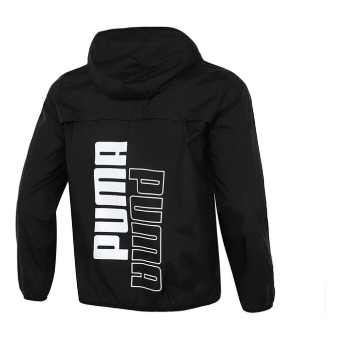 Athleisure Casual Sports Windproof Running Woven Jacket Black