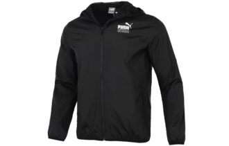 Athleisure Casual Sports Windproof Running Woven Jacket Black