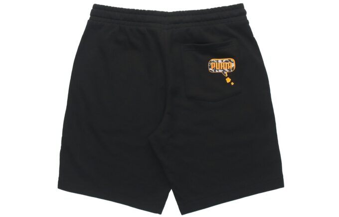 Awareness Athleisure Casual Sports Drawstring Breathable Shorts Black