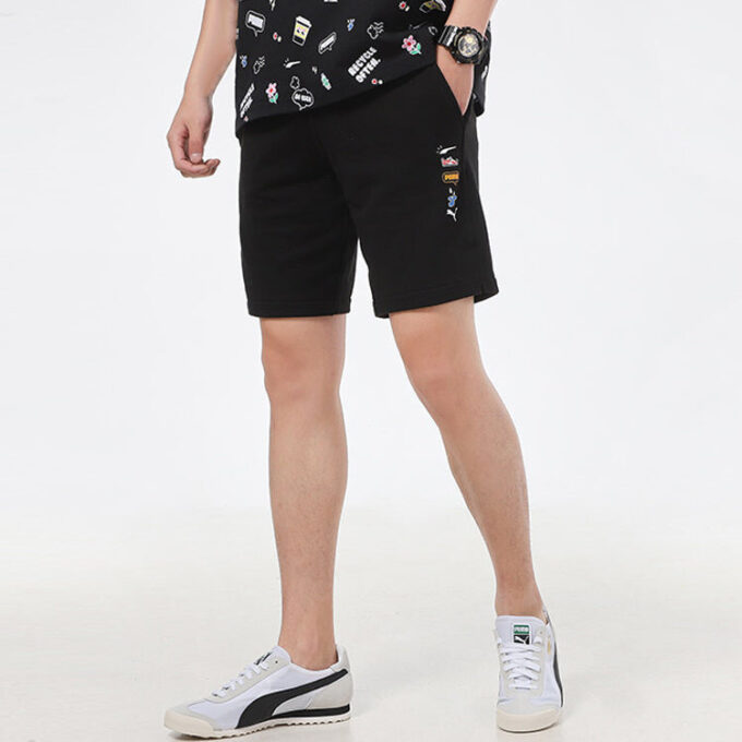Awareness Athleisure Casual Sports Drawstring Breathable Shorts Black