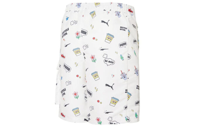 Awareness Cargo Woven Shorts “White Black”