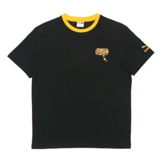 Awareness Logo Embroidered Printing Sports Loose Round Neck Short Sleeve Black