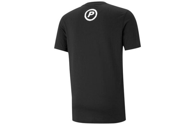 Back P Short Sleeve Men”s Basketball Tee “Black White”