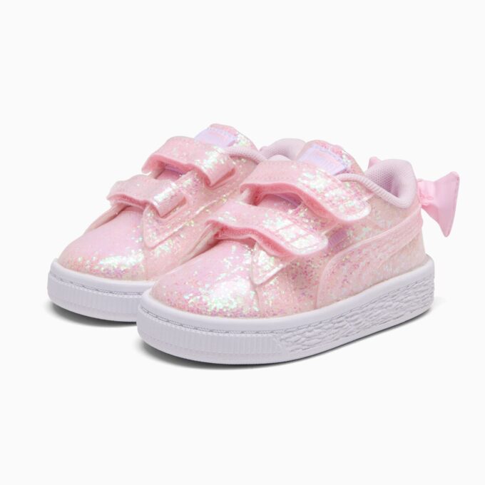 Basket Bow Metallic Toddlers’ Easy On Sneakers Basket Bow Metallic Toddlers’ Easy On Sneakers