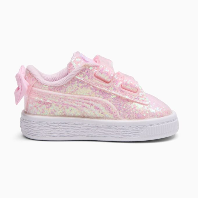 Basket Bow Metallic Toddlers’ Easy On Sneakers Basket Bow Metallic Toddlers’ Easy On Sneakers