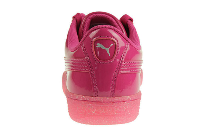 Basket Patent Iced Glit Leisure Board Shoes K Pink