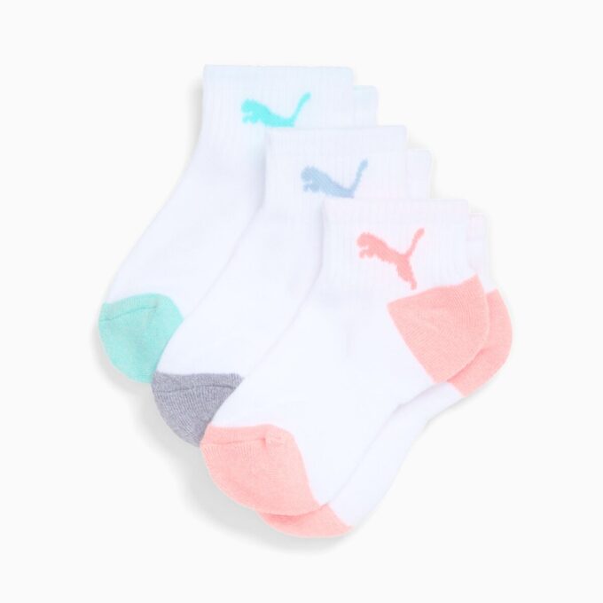Big Kids’ Half-Terry Quarter Crew Socks (3 Pairs)