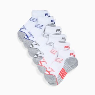 Big Kids’ Half-Terry Quarter-Length Crew Socks (6 Pairs)
