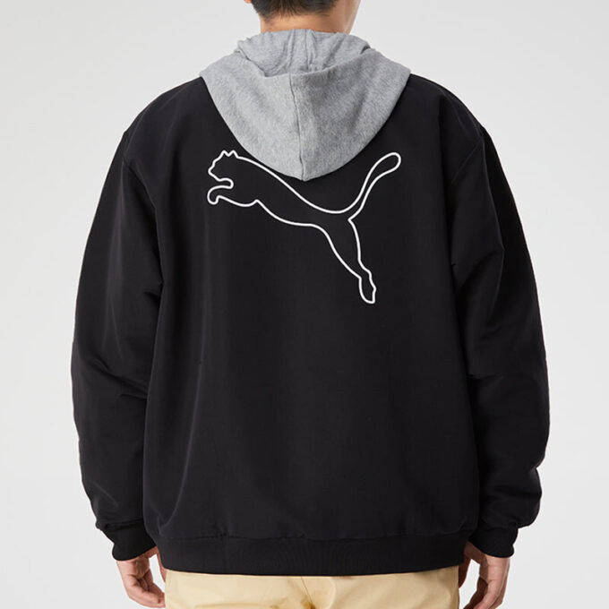 Block Hoodied Jacket “Black White Grey”