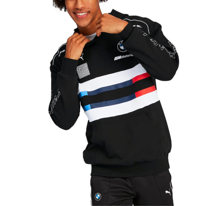 BMW Motorsport Street Midlayer Hoodie “Black Blue Red White”