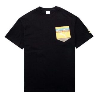 Boxy Pocket Logo Tee “Black”