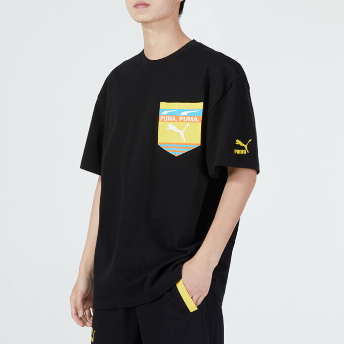 Boxy Pocket Logo Tee “Black”