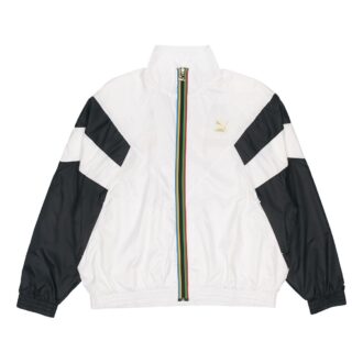 Bronzing Printing Casual Sports Jacket White