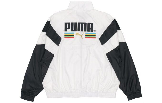 Bronzing Printing Casual Sports Jacket White