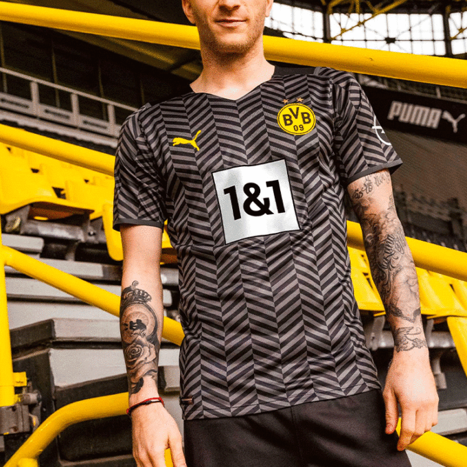 Bvb Borussia Dortmund 21/22 Away Jersey “Black”