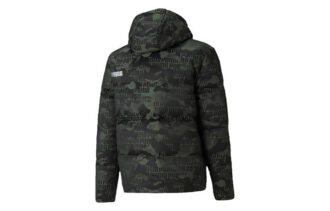 Camo Down Jacket “Green White”