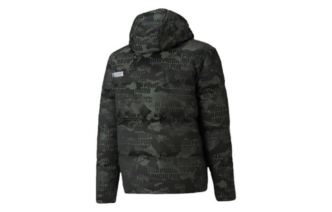Camo Down Jacket “Green White”