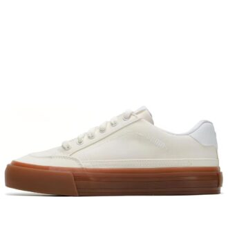 Capris Leather Skateboarding Sneakers “White”