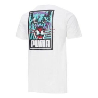 Casual Graphic T-Shirt “White Black Blue”