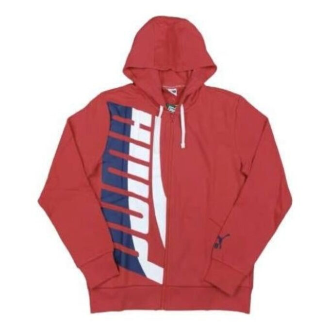 Casual Hooded Zip-Up Sweatshirt “Red White Blue”