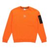 Casual Loose Round Neck Pullover Flame Orange