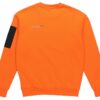 Casual Loose Round Neck Pullover Flame Orange
