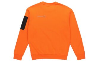 Casual Loose Round Neck Pullover Flame Orange