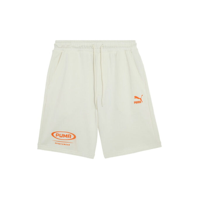 Classics Dance Crew Logo Printed Short “White Orange”