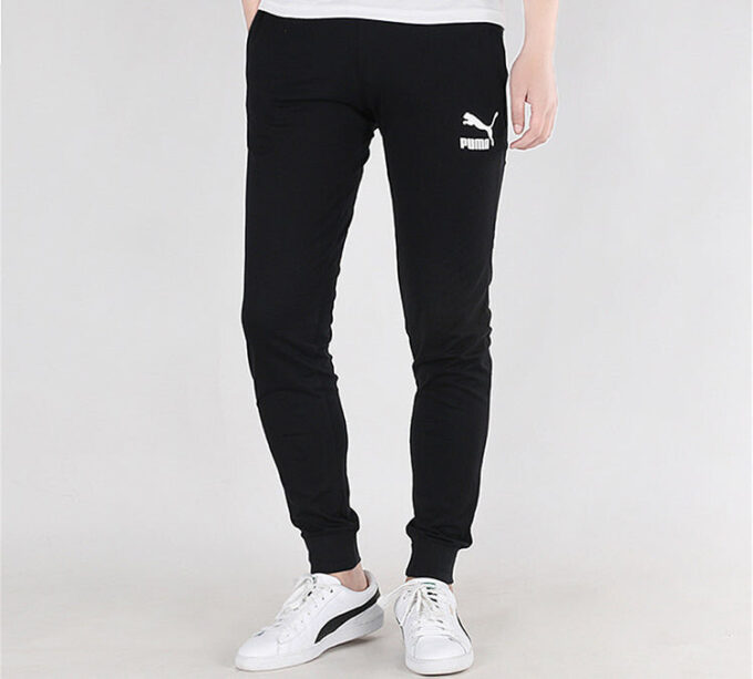Classics Jersey Cuffed Pants “Black White”
