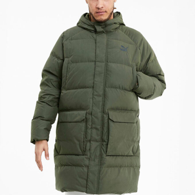 Classics Long Down Jacket “Army Green”