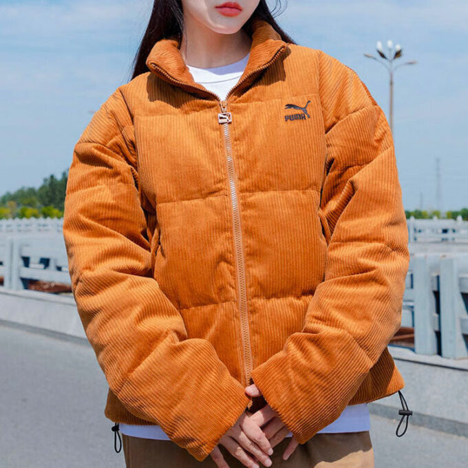 Classics Oversized Short Polyball Puffer Winter Jacket “Brown”