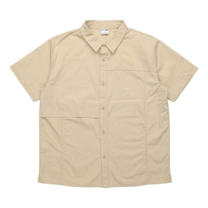 Classics Oversized Short Sleeve Polo Shirt “Beige”