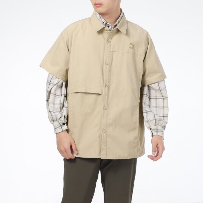 Classics Oversized Short Sleeve Polo Shirt “Beige”