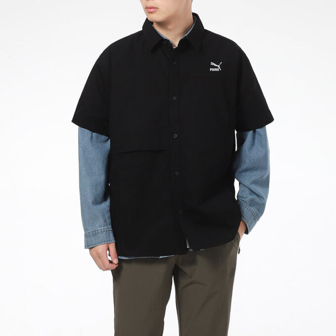 Classics Oversized Short Sleeve Polo Shirt “Black”