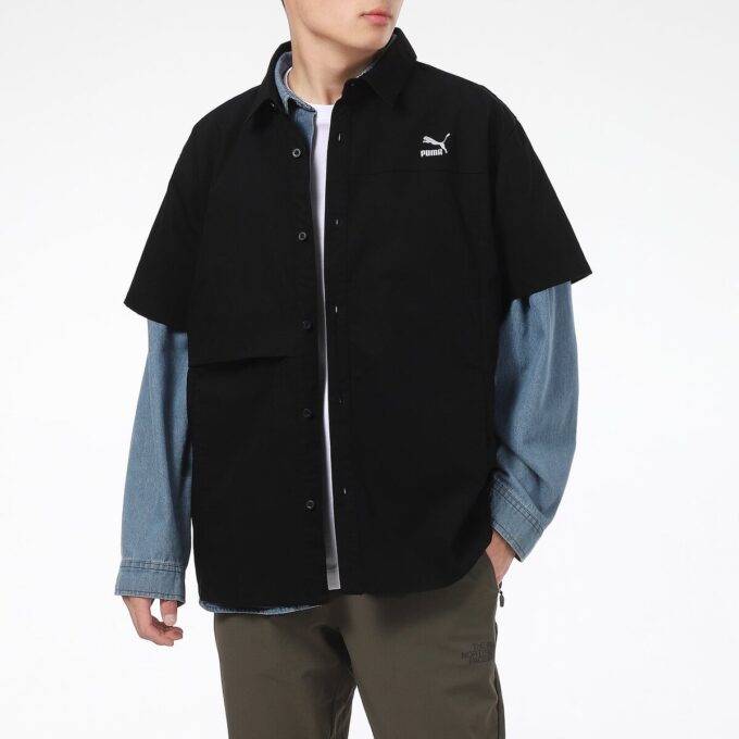 Classics Oversized Short Sleeve Polo Shirt “Black”