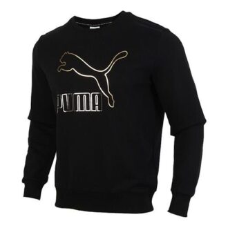 Classics Printed Pullover Fleece Men Black/Gold