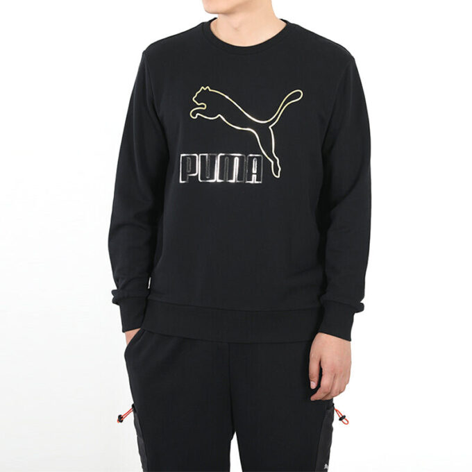 Classics Printed Pullover Fleece Men Black/Gold