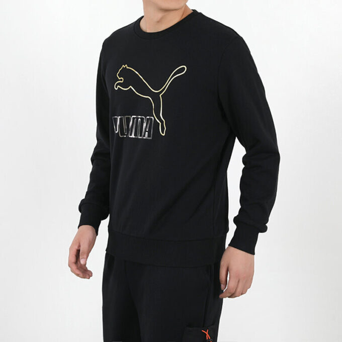 Classics Printed Pullover Fleece Men Black/Gold