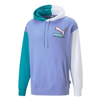 Colorblock Fandom Logo Hoodie “Purple”