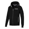 Colorblock hooded Zipper Jacket Black