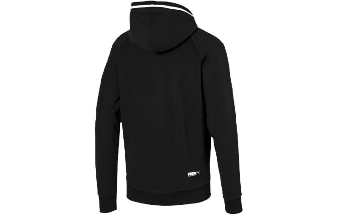 Colorblock hooded Zipper Jacket Black